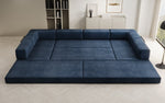 Lade das Bild in den Galerie-Viewer, Luxuriöses U-förmiges Designer-Sofa aus Samt mit Schlaffunktion und Stauraum
