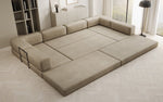 Lade das Bild in den Galerie-Viewer, Luxuriöses U-förmiges Designer-Sofa aus Samt mit Schlaffunktion und Stauraum
