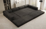 Lade das Bild in den Galerie-Viewer, Luxuriöses U-förmiges Designer-Sofa aus Samt mit Schlaffunktion und Stauraum