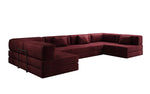 Lade das Bild in den Galerie-Viewer, Luxuriöses U-förmiges Designer-Sofa aus Samt mit Schlaffunktion und Stauraum