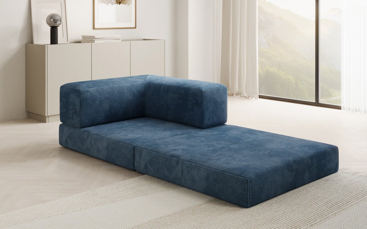 Gemütlicher Designer Cord Sessel mit Lazy Funktion für modernes Wohnzimmer