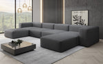 Lade das Bild in den Galerie-Viewer, Luxuriöses U-Sofa Snug, Modernes Design, Bequemer Stoffbezug, Viele Farben