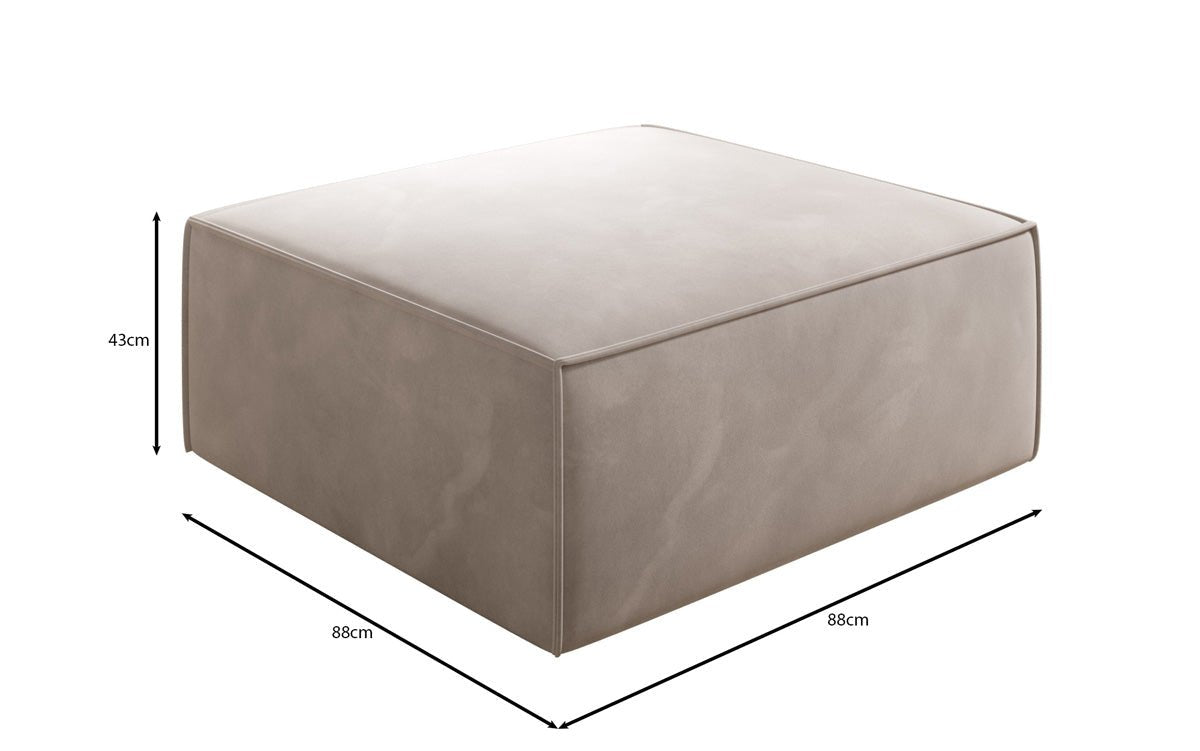 Lesley Samt Beistellhocker: Eleganter, Vielseitiger Sitzpouf für Modernes Wohnen