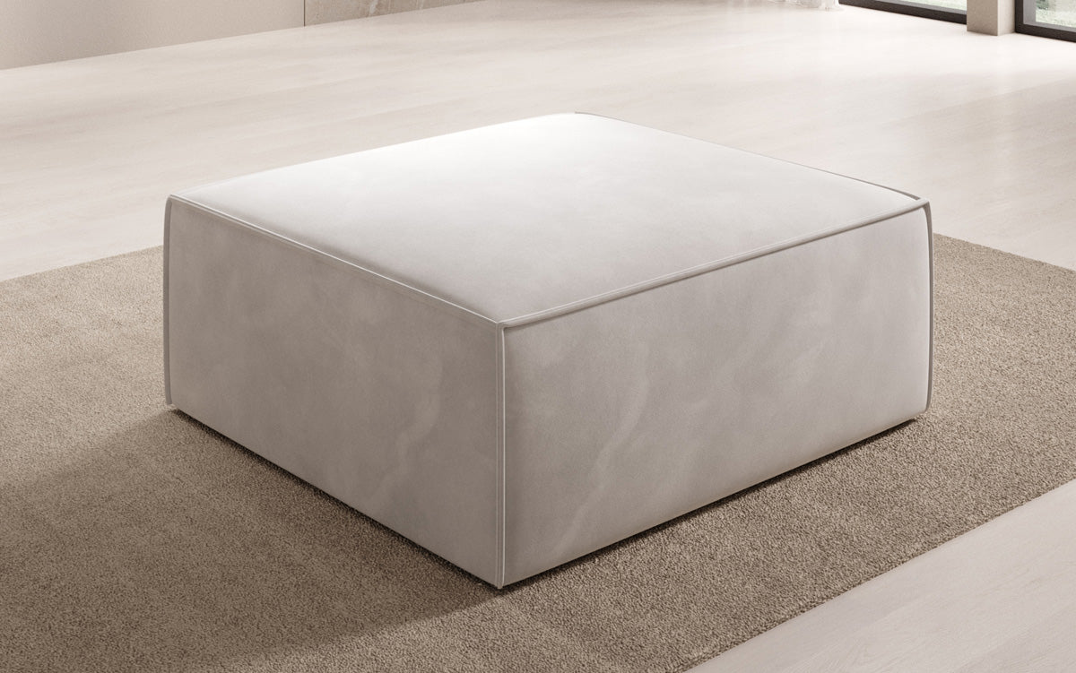 Lesley Samt Beistellhocker: Eleganter, Vielseitiger Sitzpouf für Modernes Wohnen