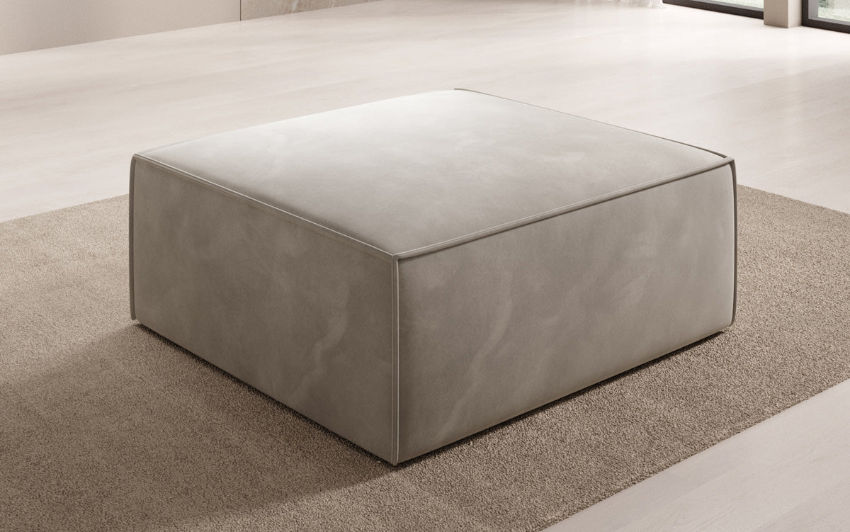 Lesley Samt Beistellhocker: Eleganter, Vielseitiger Sitzpouf für Modernes Wohnen