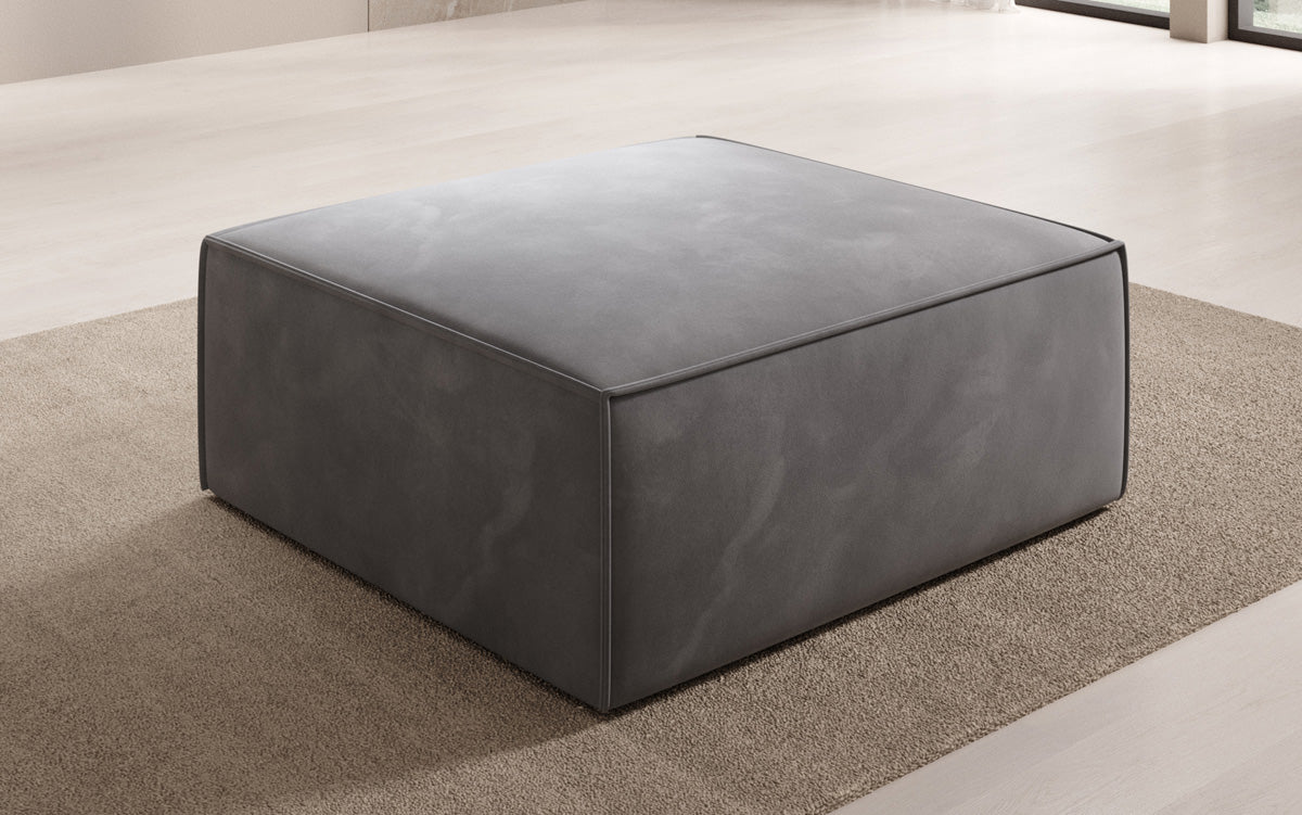 Lesley Samt Beistellhocker: Moderner, Vielseitiger Pouf für Gemütlichen Wohnkomfort, Stilvolles Design