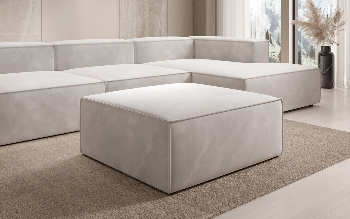 Lesley Samt Beistellhocker: Moderner, Vielseitiger Pouf für Gemütlichen Wohnkomfort, Stilvolles Design