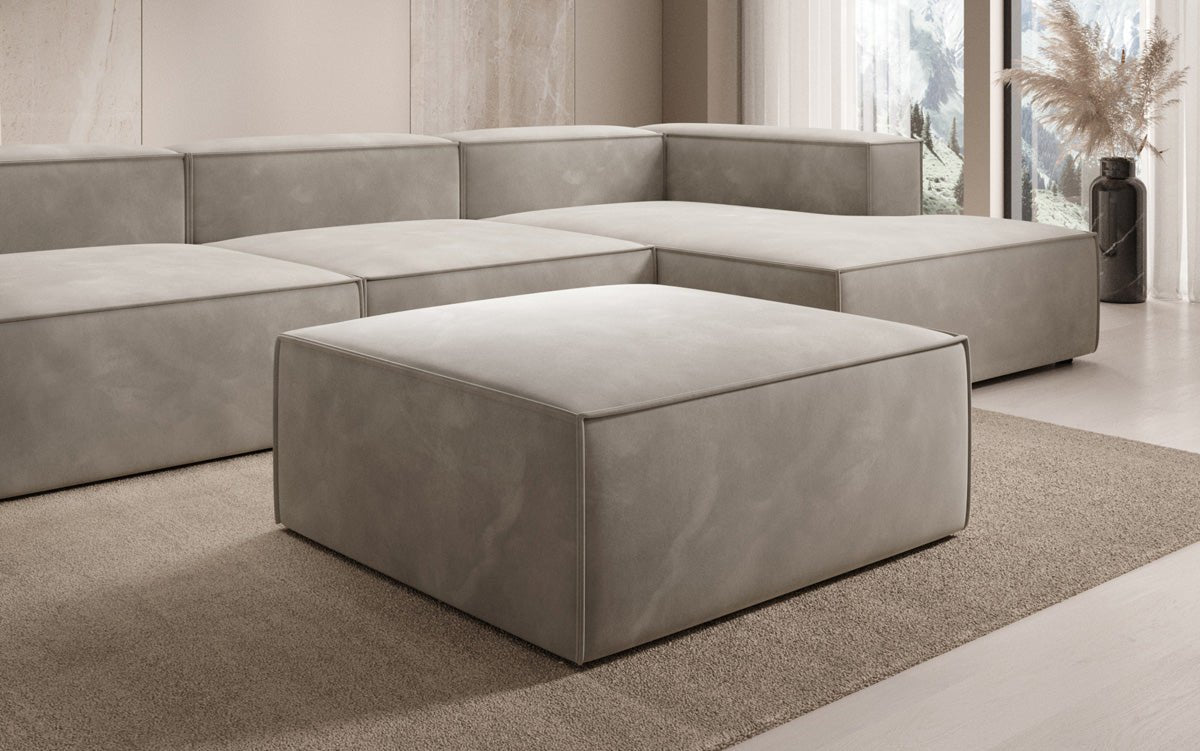 Lesley Samt Beistellhocker: Moderner, Vielseitiger Pouf für Gemütlichen Wohnkomfort, Stilvolles Design