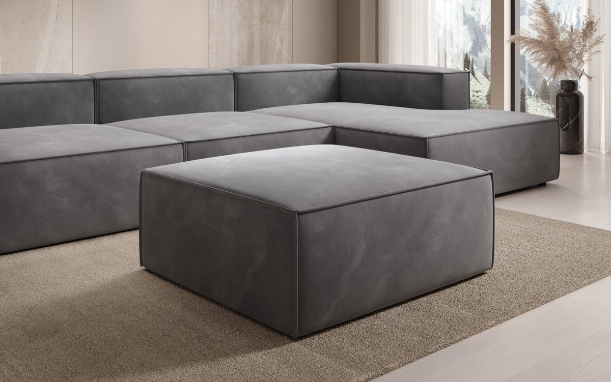 Lesley Samt Beistellhocker: Eleganter, Vielseitiger Sitzpouf für Modernes Wohnen