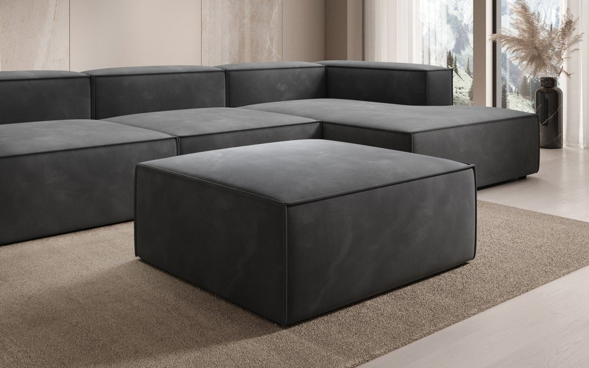 Lesley Samt Beistellhocker: Moderner, Vielseitiger Pouf für Gemütlichen Wohnkomfort, Stilvolles Design