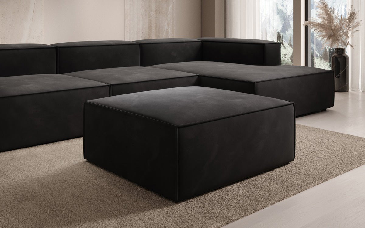 Lesley Samt Beistellhocker: Moderner, Vielseitiger Pouf für Gemütlichen Wohnkomfort, Stilvolles Design