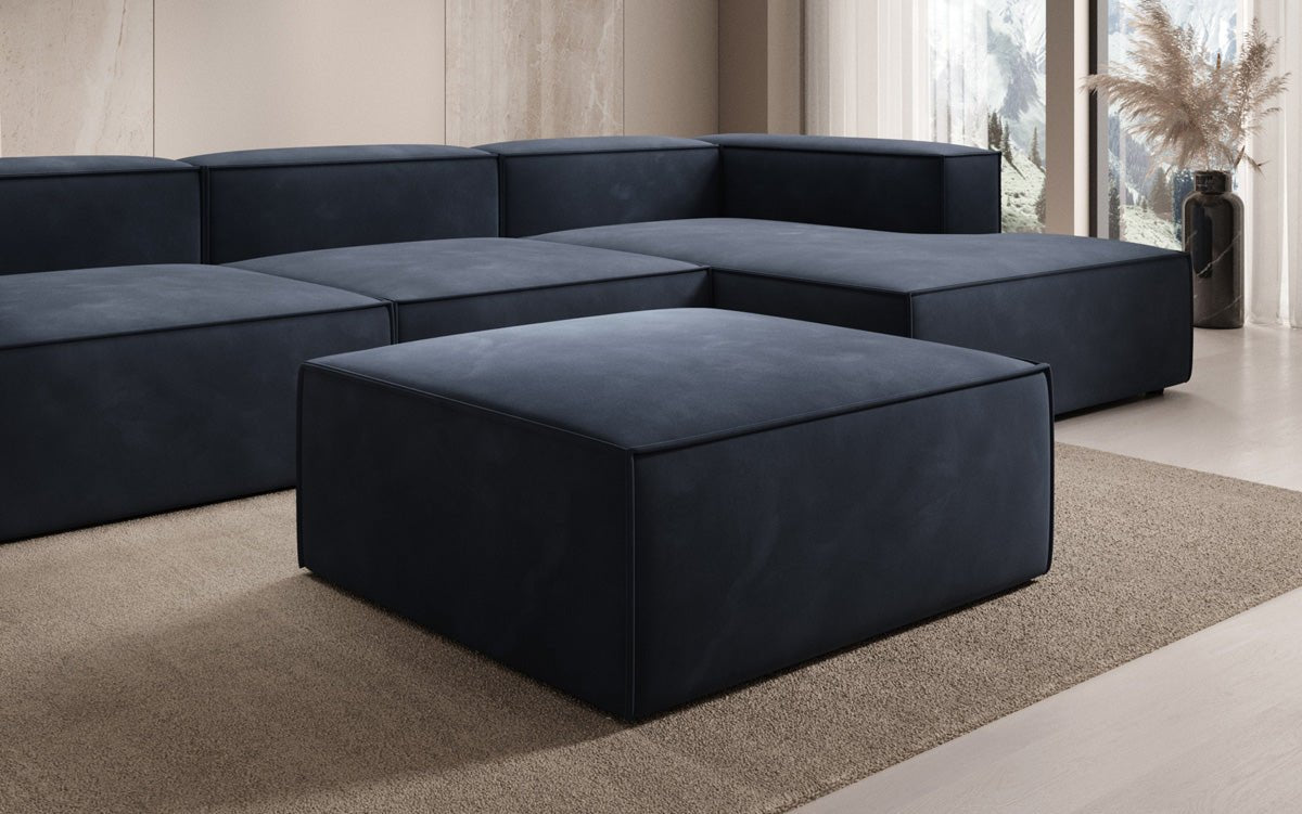 Lesley Samt Beistellhocker: Moderner, Vielseitiger Pouf für Gemütlichen Wohnkomfort, Stilvolles Design