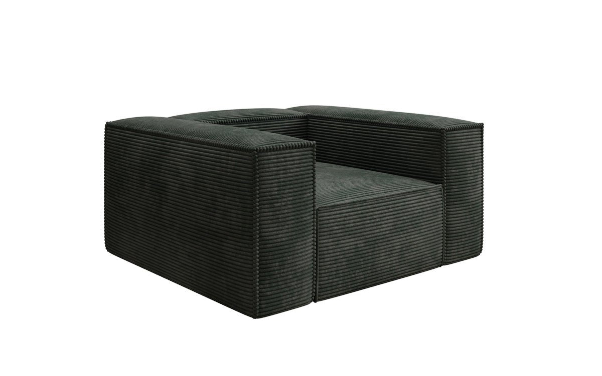 Lesley Designer Cord Sofa: Modernes, Bequemes Wohnzimmer-Sofa mit Robuster Polsterung
