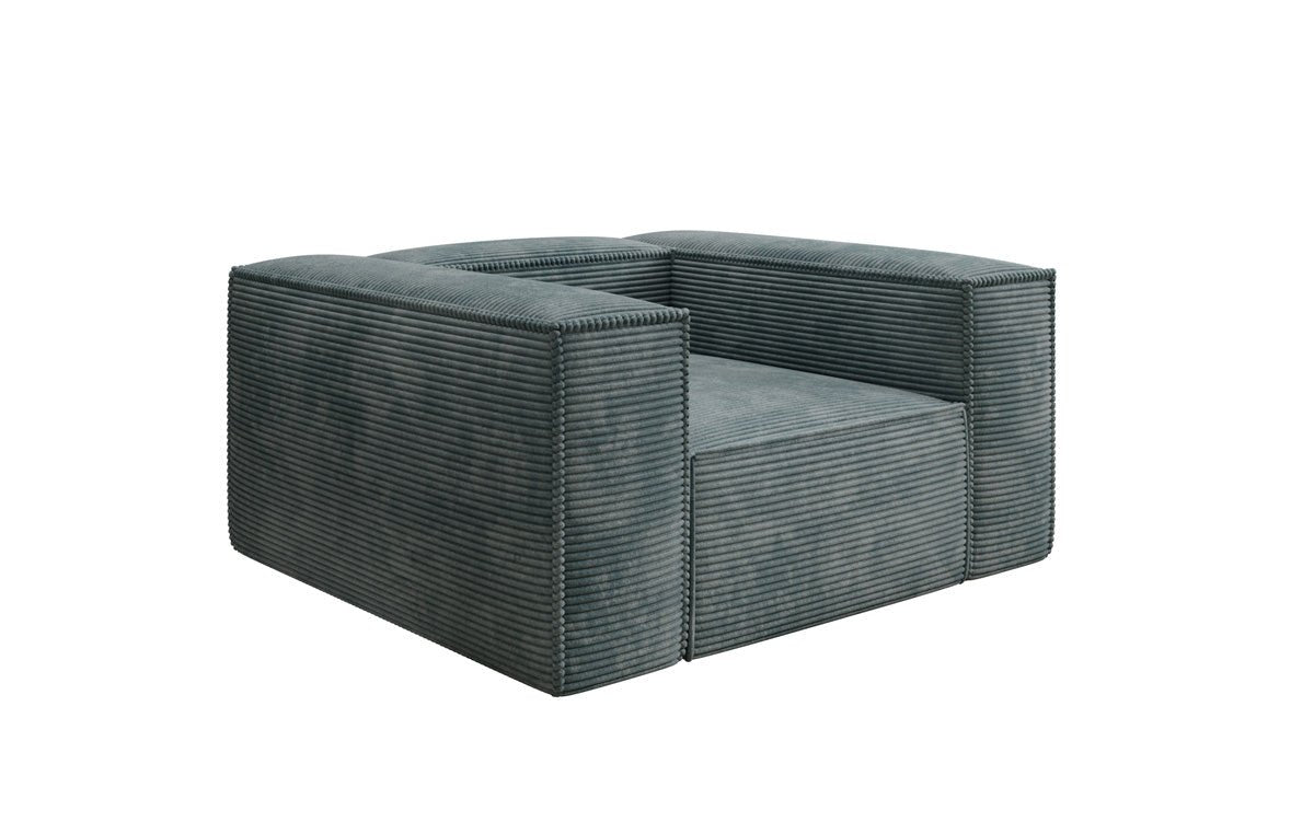 Lesley Designer Cord Sofa: Modernes, Bequemes Wohnzimmer-Sofa mit Robuster Polsterung