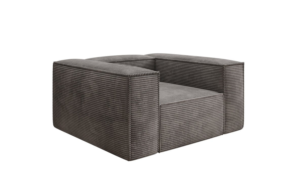 Lesley Designer Cord Sofa: Modernes, Bequemes Wohnzimmer-Sofa mit Robuster Polsterung