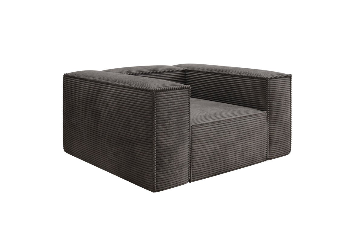 Lesley Designer Cord Sofa: Modernes, Bequemes Wohnzimmer-Sofa mit Robuster Polsterung