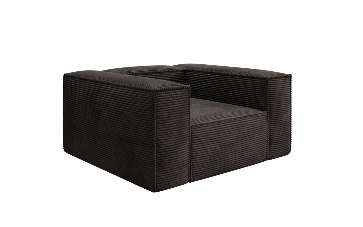 Lesley Designer Cord Sofa: Modernes, Bequemes Wohnzimmer-Sofa mit Robuster Polsterung