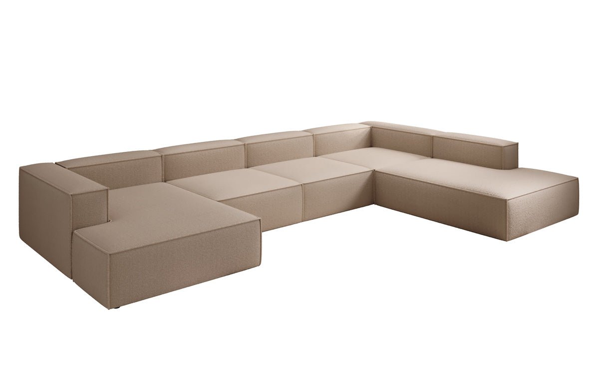 Luxuriöses XXL U-Form Designer Sofa Lesley Bouclé: Komfort & Stil für Ihr Wohnzimmer