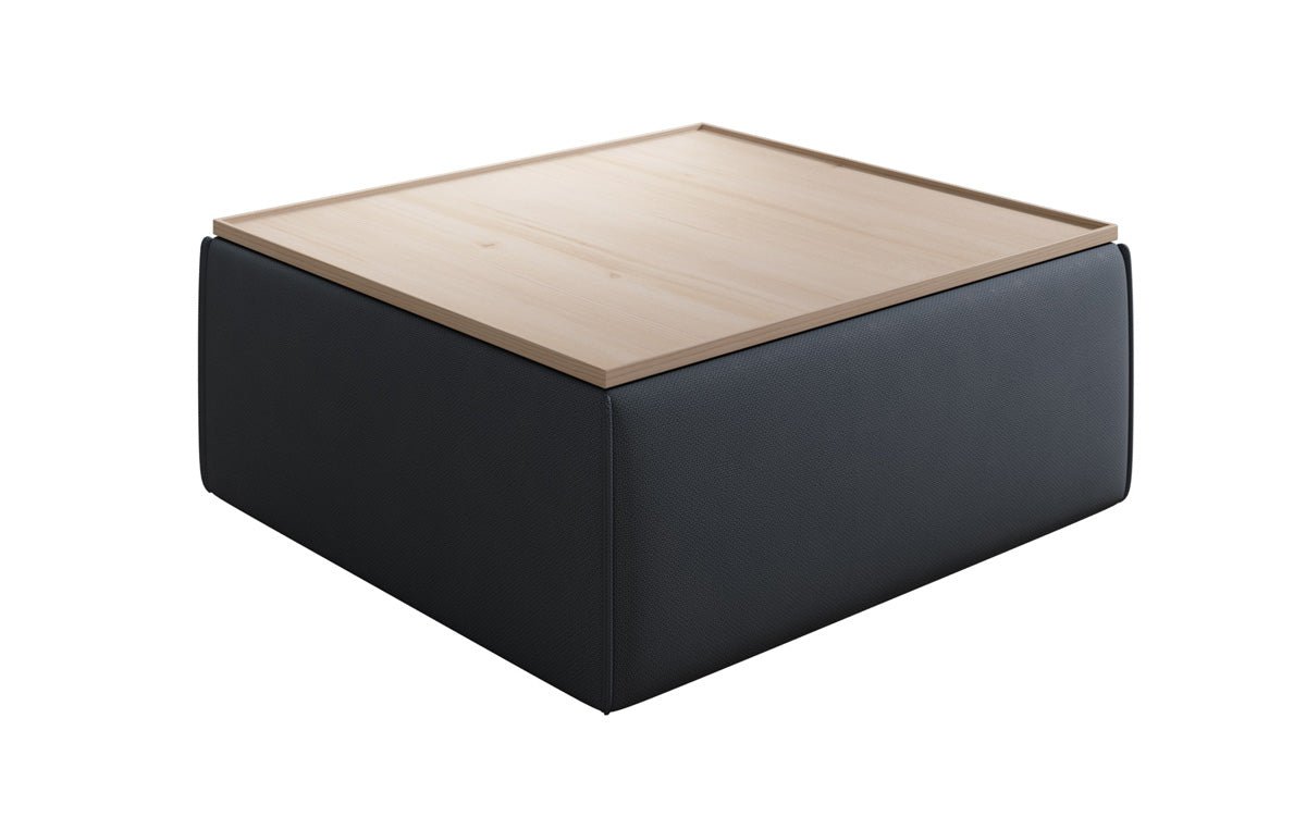 Lesley Multifunktionaler Stoff-Hocker mit Stauraum und Couchtisch-Funktion für Wohnzimmer