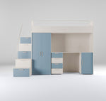 Lade das Bild in den Galerie-Viewer, Dream Kinderhochbett Matt: Sichere, Platzsparende Lösung für Kinderzimmer mit Stil