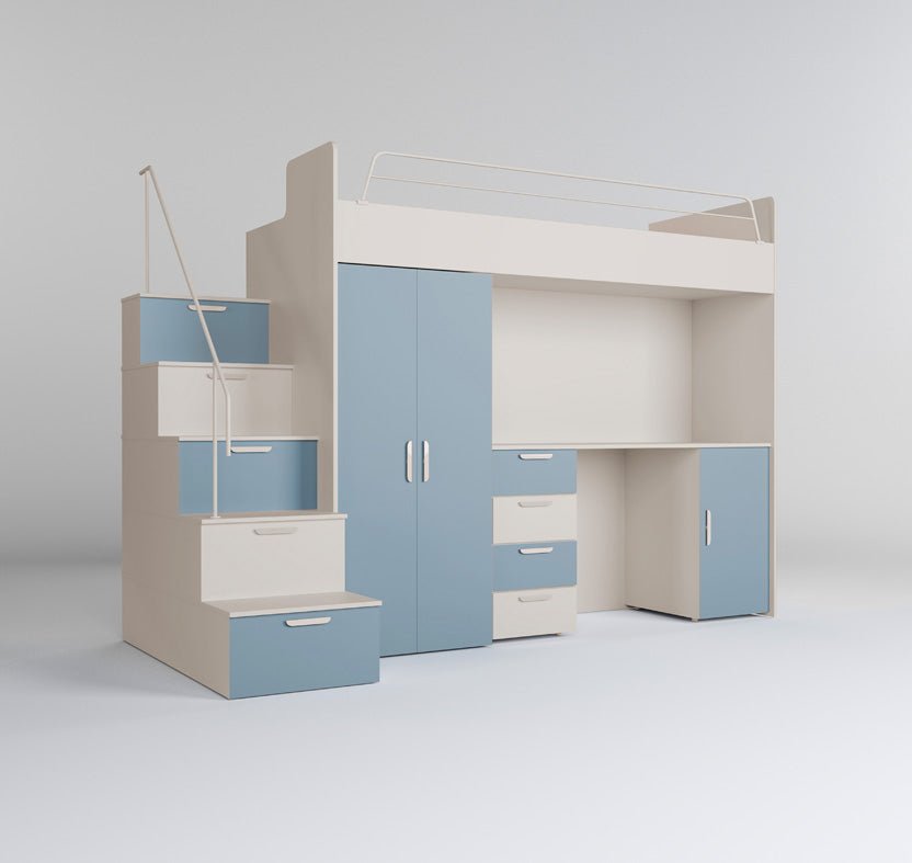 Dream Kinderhochbett Matt: Sichere, Platzsparende Lösung für Kinderzimmer mit Stil