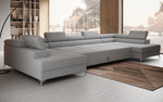 Lade das Bild in den Galerie-Viewer, Aurea U XXL Bouclé Ecksofa – Schlaf- & Klappfunktion für Dein Traumwohnzimmer