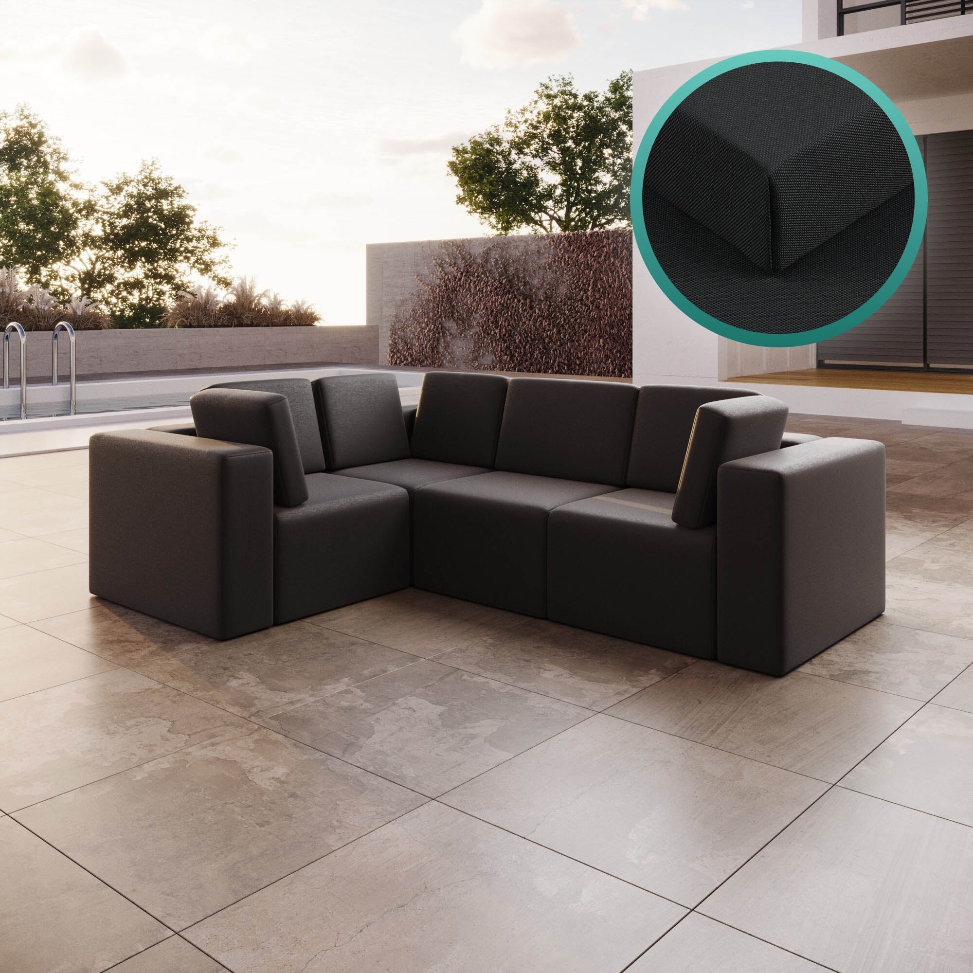 Eden L Gartensofa Ersatzbezug: Wetterfest, Luxuriös, Stilvoll, Perfekt für Draußen