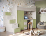 Lade das Bild in den Galerie-Viewer, Traumhaftes Kinderhochbett mit matter Oberfläche – Sicher, Stylisch, Spielbar, Platzsparend