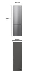 Lade das Bild in den Galerie-Viewer, LG Kühl-Gefrierkombination 384L, Inverter Linear Kompressor, A-Klasse, Platinum Silber