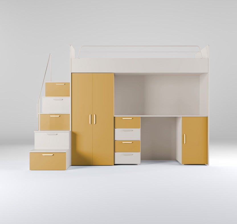 Dream Kinderhochbett Matt: Sichere, Platzsparende Lösung für Kinderzimmer mit Stil