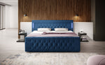Lade das Bild in den Galerie-Viewer, Diva Boxspringbett mit Samtbezug, LED-Beleuchtung, USB & Stauraum-Schubladen