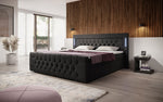 Lade das Bild in den Galerie-Viewer, Diva Boxspringbett mit Samtbezug, LED-Beleuchtung, USB & Stauraum-Schubladen