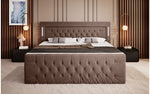 Lade das Bild in den Galerie-Viewer, Elegance Boxspringbett Samt LED USB – Luxus Schlafzimmer mit Stauraum