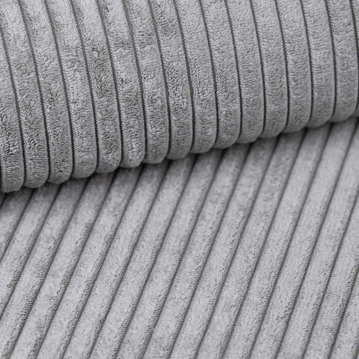 Luxuriöses Designer L-Sofa Lazy aus Cordstoff mit Schlaffunktion und Stauraum