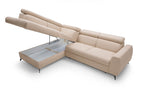 Lade das Bild in den Galerie-Viewer, Stille Designer Ecksofa mit Schlaf- und Klappfunktion – Modernes Luxus-Wohnzimmer-Sofa