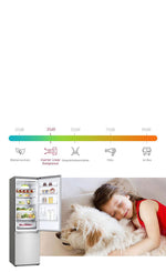 Lade das Bild in den Galerie-Viewer, LG Kühl-Gefrierkombination 384L Inverter Linear Kompressor Mattschwarz B-Klasse