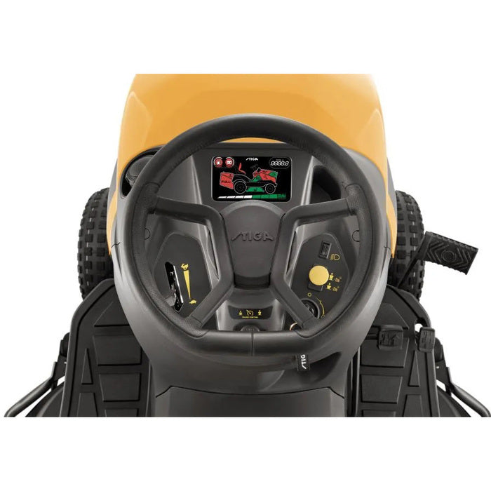 STIGA Estate 9122 WX Allrad Rasentraktor mit Honda V-Motor, 122cm Mähwerk, 360L Fangkorb