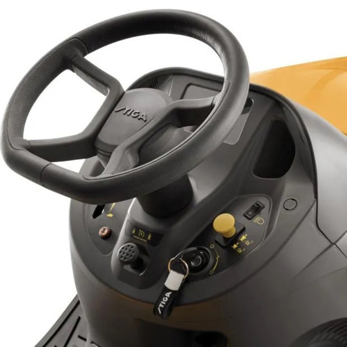 STIGA Estate 9122 WX Allrad Rasentraktor mit Honda V-Motor, 122cm Mähwerk, 360L Fangkorb