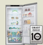 Lade das Bild in den Galerie-Viewer, LG GBV3100BPY Kühl-Gefrierkombination, 344L, EEK C, Smart Inverter Kompressor, NatureFRESH