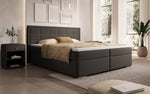Lade das Bild in den Galerie-Viewer, Luxuriöses Athina Boxspringbett mit Kunstlederbezug, Integriertem Stauraum und Premium-Komfort