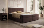 Lade das Bild in den Galerie-Viewer, Luxuriöses Athina Boxspringbett mit Kunstlederbezug, Integriertem Stauraum und Premium-Komfort