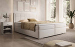 Lade das Bild in den Galerie-Viewer, Luxuriöses Athina Boxspringbett mit Kunstlederbezug, Integriertem Stauraum und Premium-Komfort