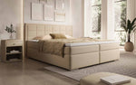 Lade das Bild in den Galerie-Viewer, Luxuriöses Athina Boxspringbett mit Kunstlederbezug, Integriertem Stauraum und Premium-Komfort