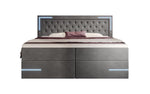 Lade das Bild in den Galerie-Viewer, Carlotta Boxspringbett: Luxuriöses Samtbett mit LED, Stauraum und USB-Anschluss
