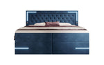 Lade das Bild in den Galerie-Viewer, Carlotta Boxspringbett: Luxuriöses Samtbett mit LED, Stauraum und USB-Anschluss