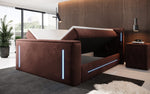 Lade das Bild in den Galerie-Viewer, Divalo Luxus Boxspringbett mit integriertem TV-Lift und cleverem Stauraum