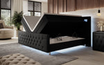 Lade das Bild in den Galerie-Viewer, Luxuriöses Elisa Boxspringbett: LED-Beleuchtung, Stauraum, Komfort, modernes Design