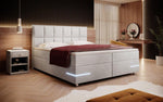 Lade das Bild in den Galerie-Viewer, Luxuriöses Samt Boxspringbett Lea mit Integrierter LED-Beleuchtung für Optimalen Schlafkomfort