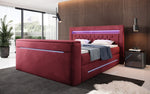 Lade das Bild in den Galerie-Viewer, Exklusives Boxspringbett Neptun mit TV-Lift, RGB-Beleuchtung und Samtbezug