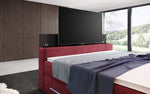 Lade das Bild in den Galerie-Viewer, Exklusives Boxspringbett Neptun mit TV-Lift, RGB-Beleuchtung und Samtbezug